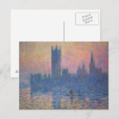 Monet - Huizen van het Parlement op zonsondergang Briefkaart (Voorkant / Achterkant)