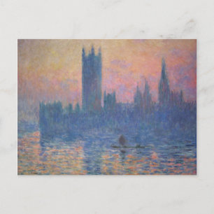 Monet - Huizen van het Parlement op zonsondergang Briefkaart