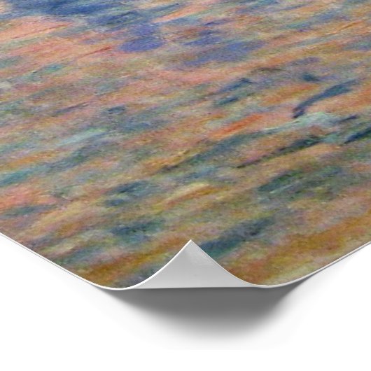 Monet - Huizen van het Parlement op zonsondergang Poster (Hoek)