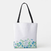 Monet ik moet bloemen hebben altijd blauwe tuin tote bag (Achterkant)
