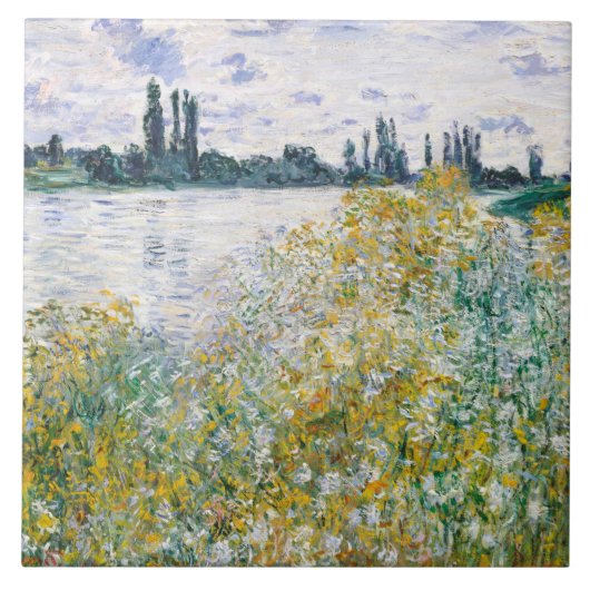 Monet - Ile Aux Fleurs bij Vetheuil Tegeltje (Voorkant)