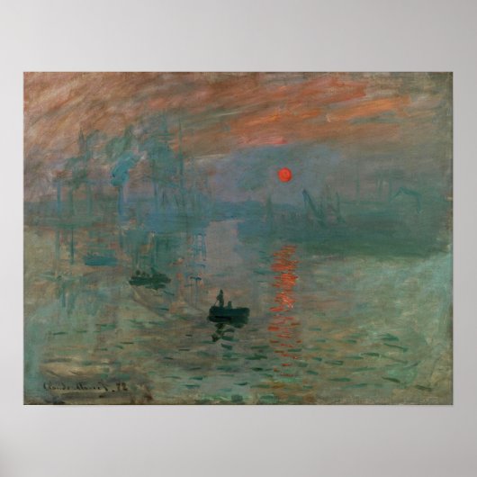 Monet - Impressie, Zonsopgang 1872 Poster (Voorkant)