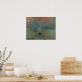 Monet - Impressie, Zonsopgang 1872 Poster (Keuken)