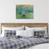Monet Impressie Zonsopgang Canvas Print (Insitu (Slaapkamer))