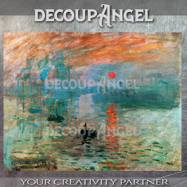 Monet- Impressie, zonsopgang Decoupage Tissuepapier