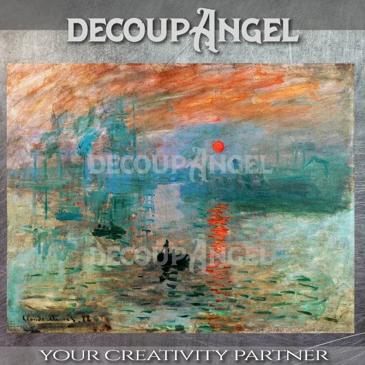 Monet- Impressie, zonsopgang Decoupage Tissuepapier