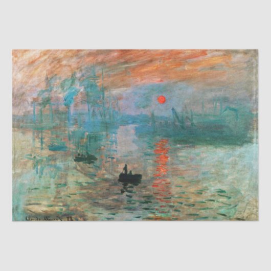 Monet- Impressie, zonsopgang Decoupage Tissuepapier (Voorkant)