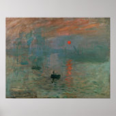 Monet - Impression, Sunrise 1872 Poster (Voorkant)
