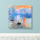 Monet - Impression, Sunrise Canvas Afdruk (Insitu (Houten vloer))