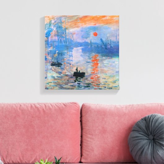 Monet - Impression, Sunrise Canvas Afdruk (Insitu (Woonkamer))