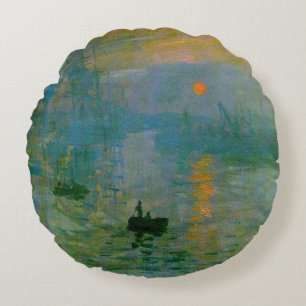 Monet Impression Sunrise Fine Art Rond Kussen