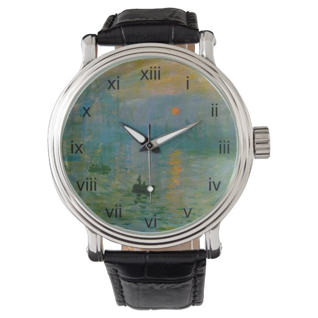 Monet Impression Sunrise Horloge (Voorkant)