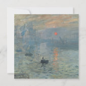 Monet Impression Sunrise Professional Minimalist Save The Date (Achterkant)