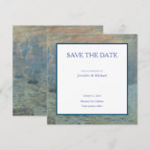 Monet Impression Sunrise Professioneel Minimalisti Save The Date (Voorkant / Achterkant)