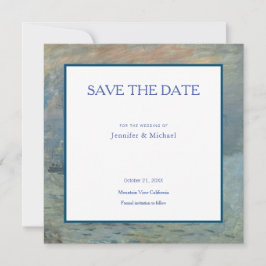 Monet Impression Sunrise Professioneel Minimalisti Save The Date