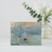 Monet Impression Sunrise Soleil Levant Painting Briefkaart (Staand voorkant)