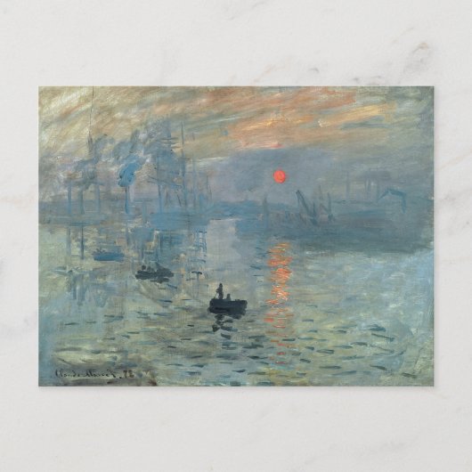 Monet Impression Sunrise Soleil Levant Painting Briefkaart (Voorkant)