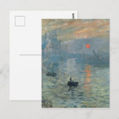 Monet Impression Sunrise Soleil Levant Painting Briefkaart (Voorkant / Achterkant)