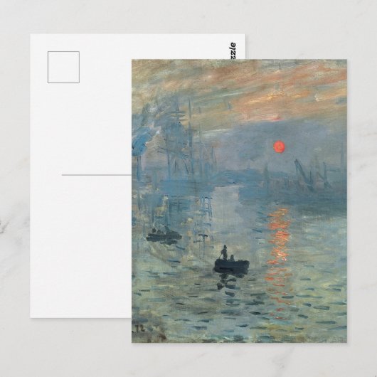 Monet Impression Sunrise Soleil Levant Painting Briefkaart (Voorkant / Achterkant)