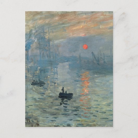Monet Impression Sunrise Soleil Levant Painting Briefkaart (Voorkant)