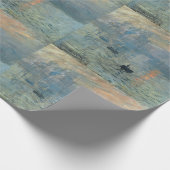 Monet Impression Sunrise Soleil Levant Painting Cadeaupapier (Hoek)