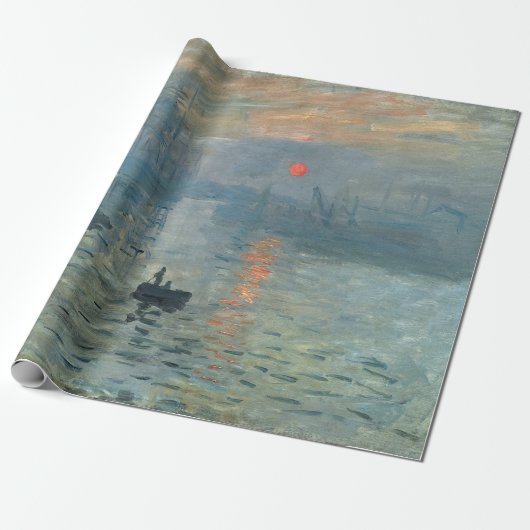 Monet Impression Sunrise Soleil Levant Painting Cadeaupapier (Uitgerold)