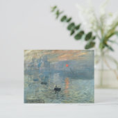 Monet Impression Sunrise Soleil Levant Painting Feestdagenkaart (Staand voorkant)