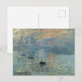 Monet Impression Sunrise Soleil Levant Painting Feestdagenkaart (Voorkant / Achterkant)