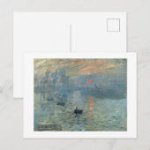 Monet Impression Sunrise Soleil Levant Painting Feestdagenkaart (Voorkant / Achterkant)