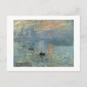 Monet Impression Sunrise Soleil Levant Painting Feestdagenkaart (Voorkant)