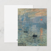 Monet Impression Sunrise Soleil Levant Painting Feestdagenkaart (Voorkant / Achterkant)