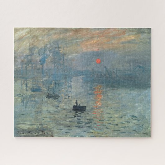 Monet Impression Sunrise Soleil Levant Painting Legpuzzel (Horizontaal)