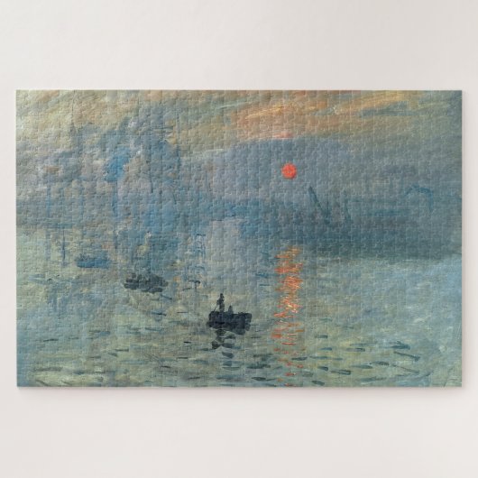 Monet Impression Sunrise Soleil Levant Painting Legpuzzel (Horizontaal)