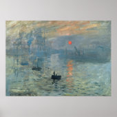 Monet Impression Sunrise Soleil Levant Painting Poster (Voorkant)