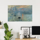 Monet Impression Sunrise Soleil Levant Painting Poster (Thuiskantoor)
