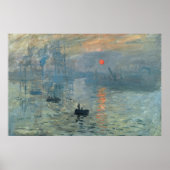 Monet Impression Sunrise Soleil Levant Painting Poster (Voorkant)
