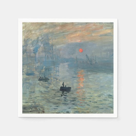 Monet Impression Sunrise Soleil Levant Painting Servet (Voorkant)