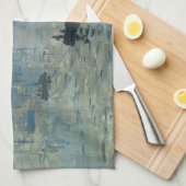 Monet Impression Sunrise Soleil Levant Painting Theedoek (Quarter Fold)