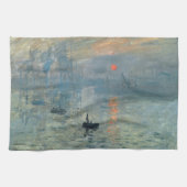 Monet Impression Sunrise Soleil Levant Painting Theedoek (Horizontaal)