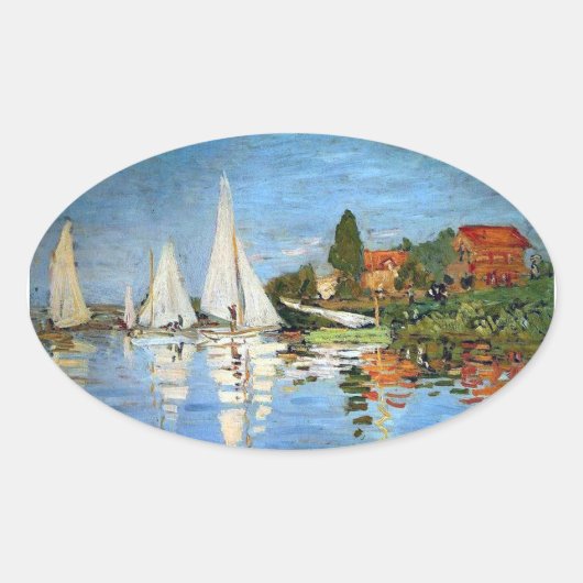 Monet Impressionisme Boats Sticker (Voorkant)