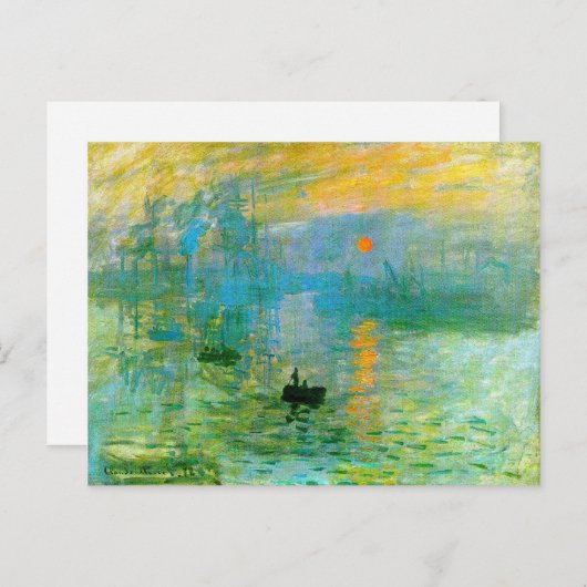 Monet Impressionisme Sunrise Briefkaart (Voorkant / Achterkant)