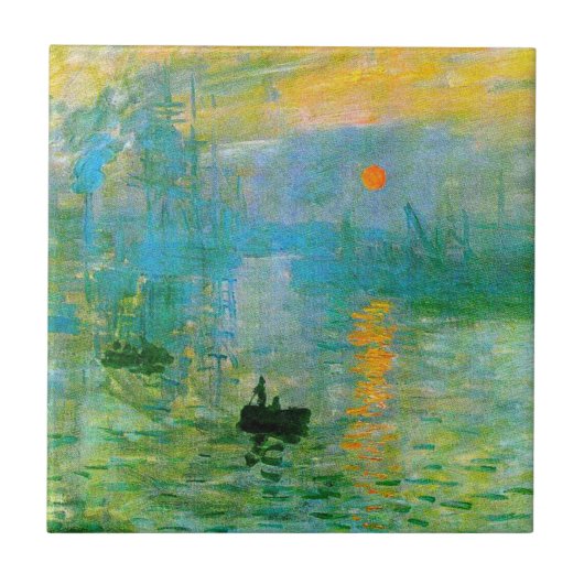 Monet Impressionisme Sunrise Tile Tegeltje (Voorkant)