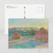 Monet Impressionist Art Haystacks Einde zomer Briefkaart (Voorkant / Achterkant)