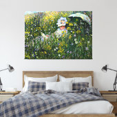 Monet - In de Meadow Canvas Afdruk (Insitu (Slaapkamer))