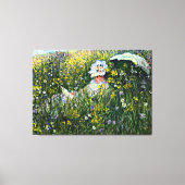 Monet - In de Meadow Canvas Afdruk (Voorkant)