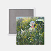 Monet - In de Meadow Magneet (Voorkant / Achterkant)