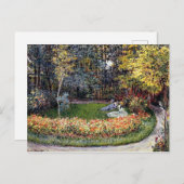 Monet - In de tuin, beroemd schilderij Briefkaart (Voorkant / Achterkant)