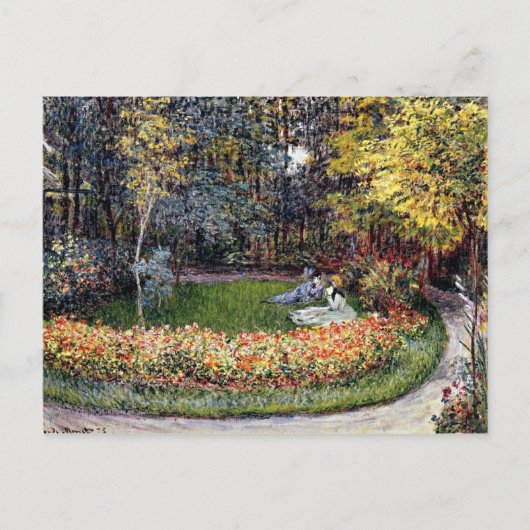Monet - In de tuin, beroemd schilderij Briefkaart (Voorkant)
