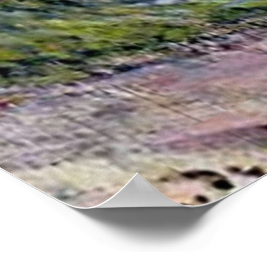 Monet - In de tuin, beroemd schilderij Poster (Hoek)