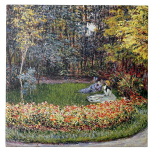 Monet - In de tuin, beroemd schilderij Tegeltje